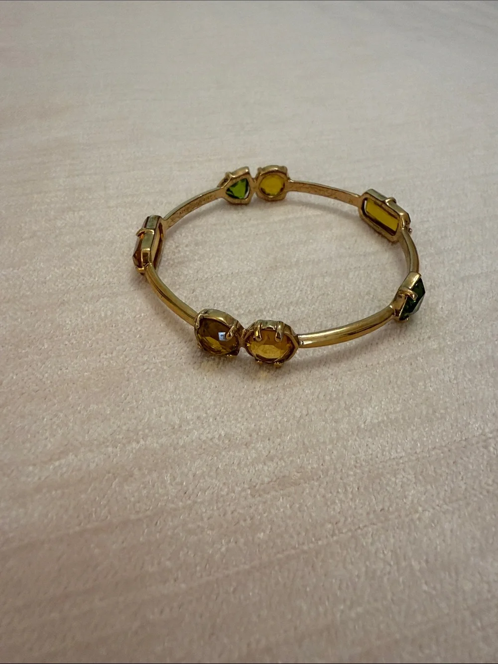 Kate Spade Gold-Tone Bracelet with Yellow Gem Accents